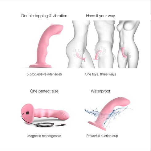 Tapping Dildo Wave Color Pink